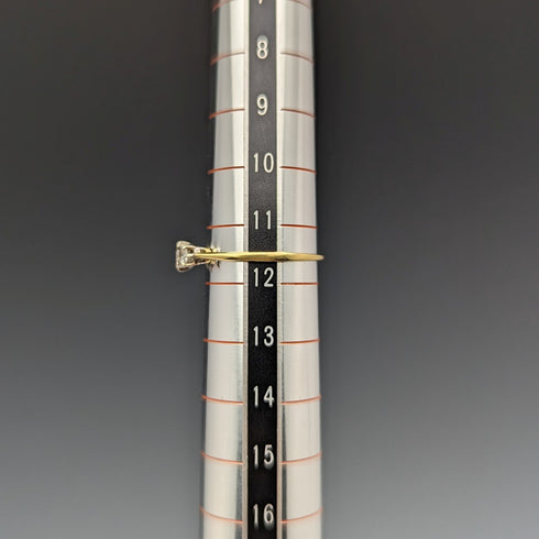 British vintage jewelry triple diamond 9ct gold ring ring